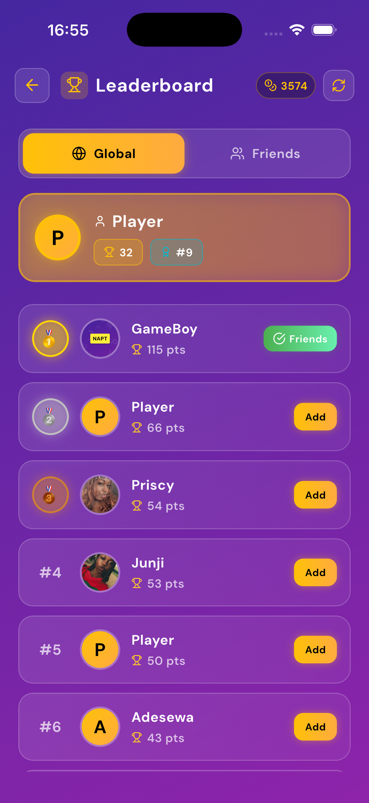 Leaderboard